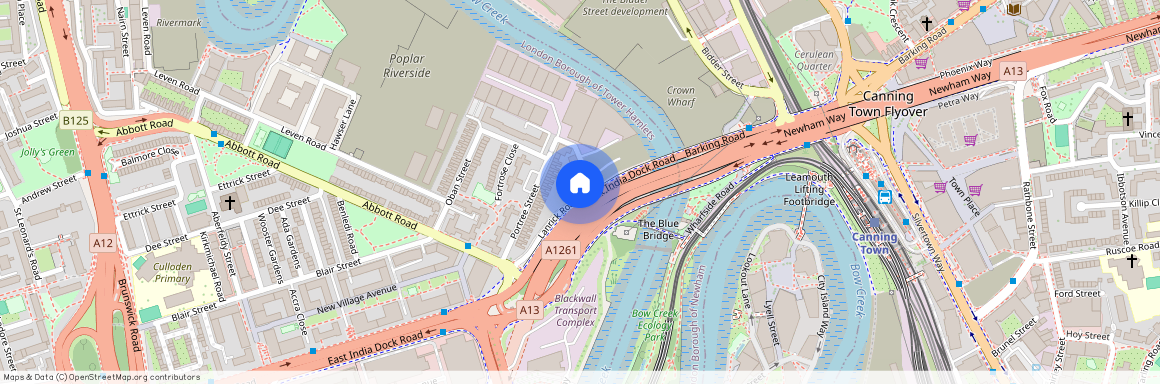 Canning Town Old Railway Bridge, The Blue Bridge, London, E14 0FE, United Kingdom