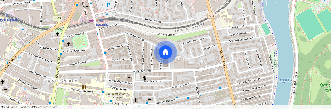 All Bedrooms Upstairs, 5 Westminster Street, Botanic Area ~ Behind Que...Belfast, BT7 1LA