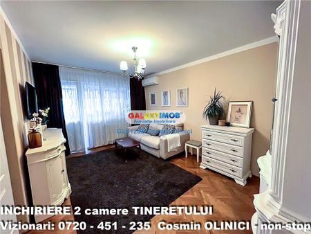 Inchiriere apartament 2 camere Tineretului vedere parc mobilat - Fotografie 3