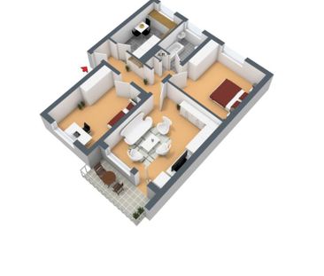 Herdecke Berg Nacken - 3-Zimmer-Wohnung mit Balkon - Photo 4