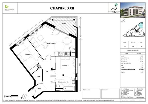 Appartement 3 pièces – 67 m² - Photo 1