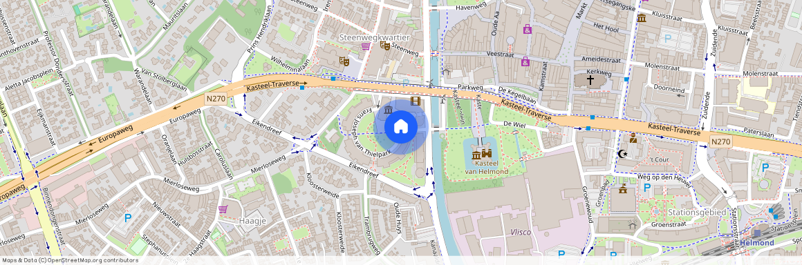 Steenweg en omgeving, 5707 BZ, Frans Joseph van Thielpark, Helmond