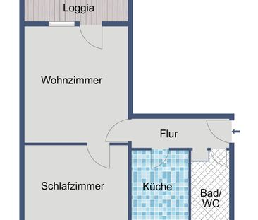 Kompakt & gut geschnitten: 2 Zimmer mit Badewanne und Balkon! - Foto 1