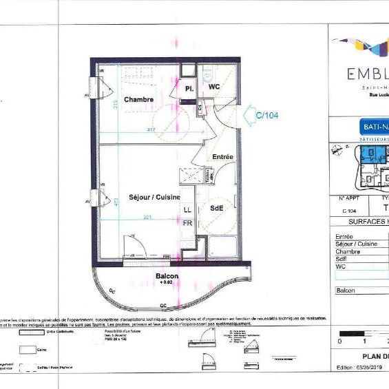 Location Appartement 2 pièces 40m² ST HERBLAIN 44800 - Photo 2