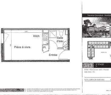 Location Appartement 1 pièce 19m² MARSEILLE 9ème - Photo 4
