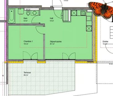 2.5 Zimmer, 49 m², EG - Foto 6
