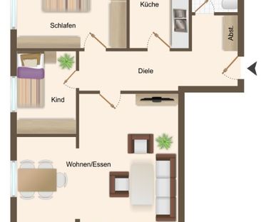 Schöne 3-Zimmerwohnung mit Balkon in Bad Salzuflen! - Photo 4