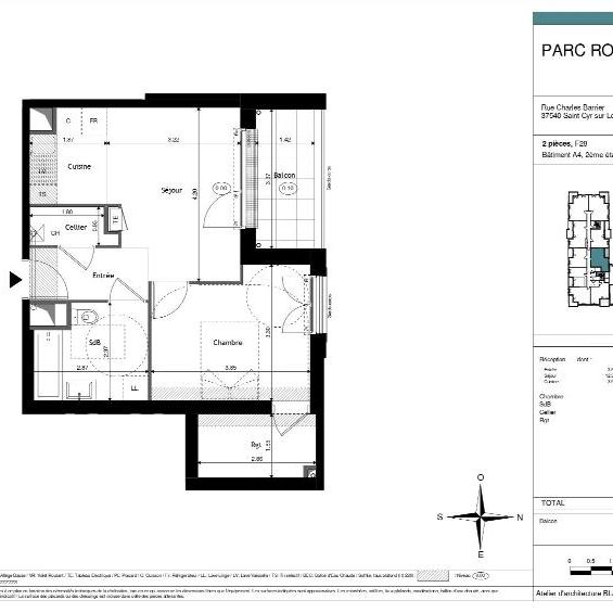Location appartement 2 pièces 43.69 m2 à Saint-Cyr-sur-Loire - Photo 1