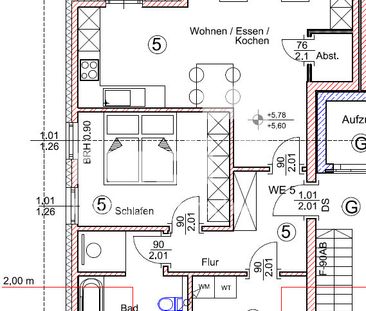 Moderne 2-Zimmer-Wohnung mit großem Balkon in KfW-55-Haus - Photo 2