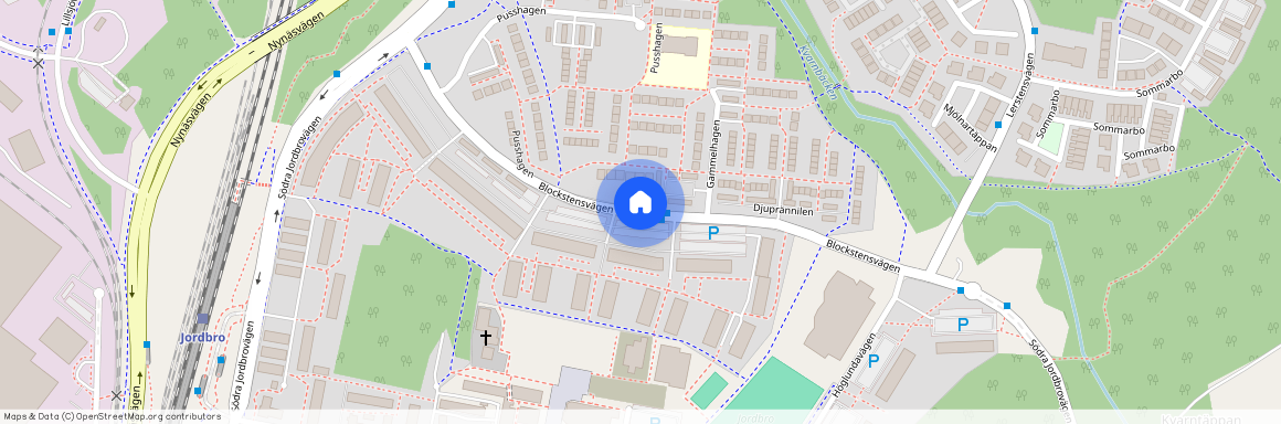 Blockstensvägen, Jordbro