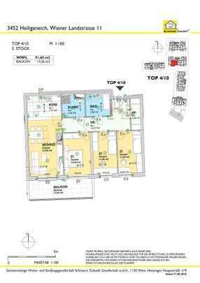 Balkonwohnung mit 4 Zimmern in Heiligeneich - Foto 1