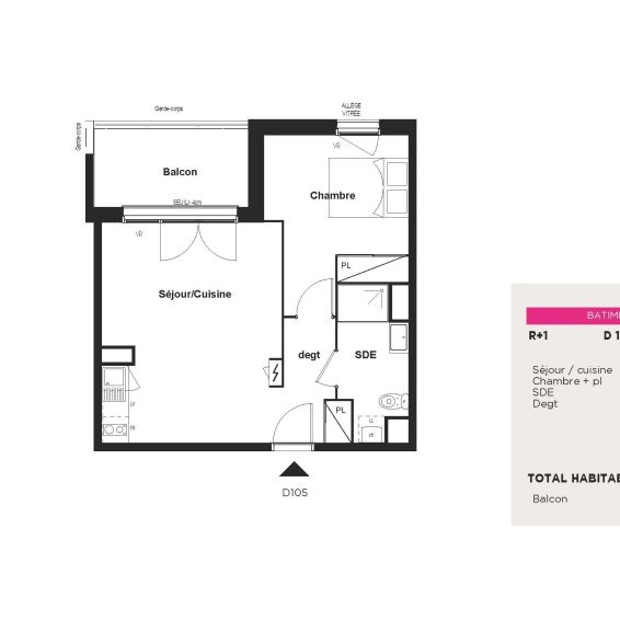 Location Appartement 2 pièces 43m² EAUNES 31600 - Photo 2