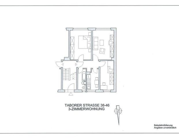 Familienfreundliche 3 Zimmerwohnung im Siedlungsviertel - Taborer Straße 38 - Foto 1