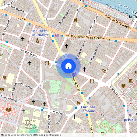 Rue Monge et Rue des Écoles 75005 Paris (5e arrondissement)