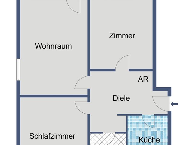 Helle Wohnung im 2. Obergeschoss – WBS erforderlich - Photo 1