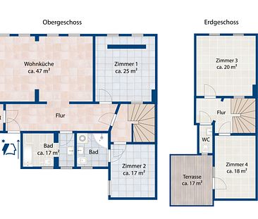 Kreativ? Diese Großwohnung sucht Selbermacher! 4-5 Zimmer auf 2 Etagen, Küche, 2 Bäder, Terrasse - Photo 1