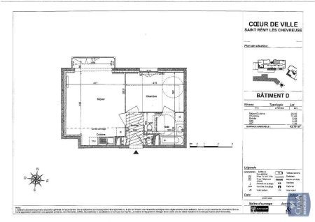 Appartement à louer 2 pièces 42.87m² - Photo 4