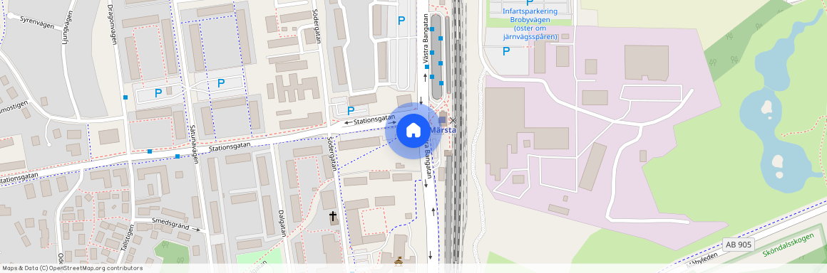 Västra Bangatan 25A, Märsta Centrum