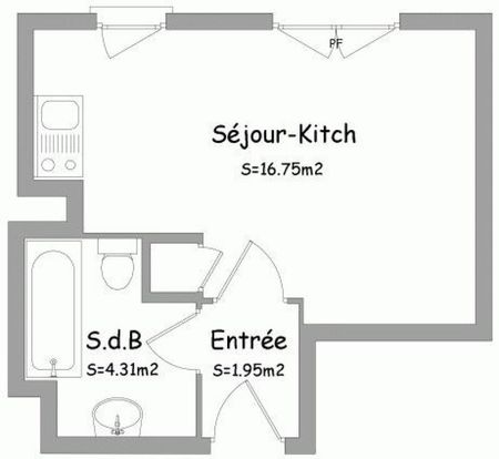 Location Appartement 1 Pièce 23 m² - Photo 2