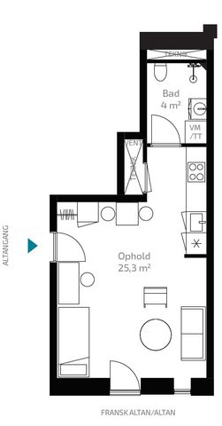 1-værelses studiebolig - Photo 3