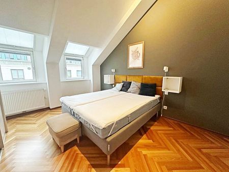 DACHGESCHOSS! OPERNRING, klimatisiertes 110 m2 Dachgeschoss mit 20 m2 Terrasse, 3 Zimmer, Küche, 2 Bäder, Möblierung möglich - Foto 3