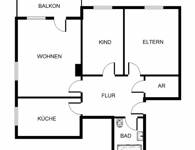 Demnächst frei! 3-Zimmer-Wohnung in Gelsenkirchen Hassel - Foto 1