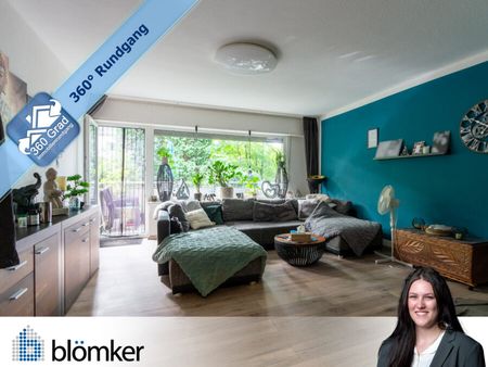 Blömker! Erdgeschoss 3,5-Raum-Wohnung mit großzügigem Wohnzimmer und Loggia ! - Foto 4