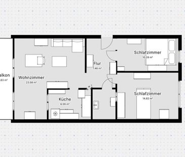 3 Zimmer gegen 4 Zimmer - Photo 1