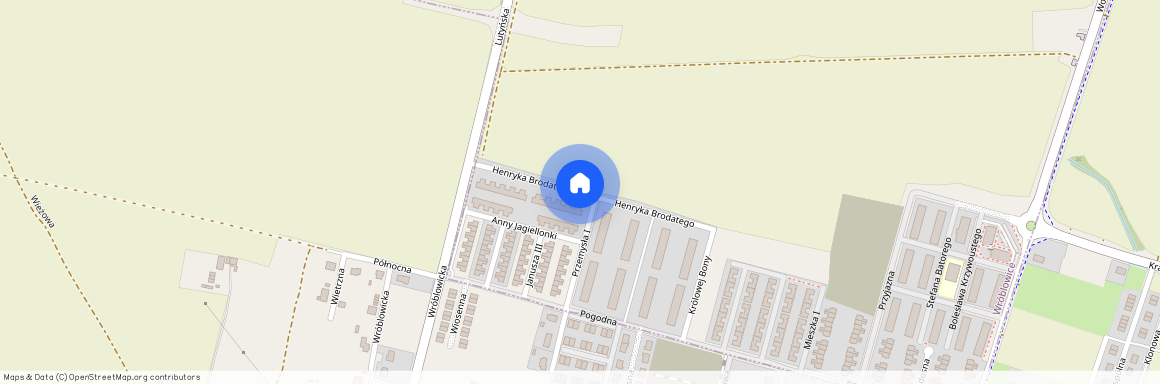 Henryka Brodatego, Wróblowice, Miękinia, średzki, dolnośląskie, Lutynia