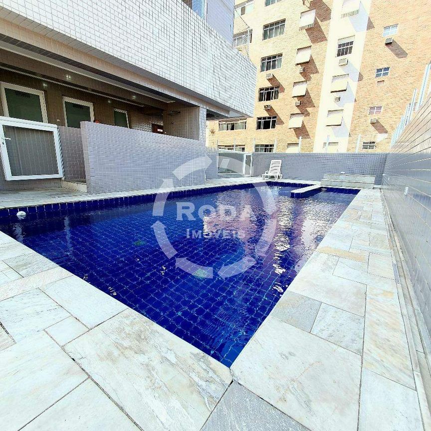 Apartamento Mobiliado 2 Suítes Frente com Vista do Mar no Gonzaga (Santos) – Aluguel R$ 6.200 - Foto 1