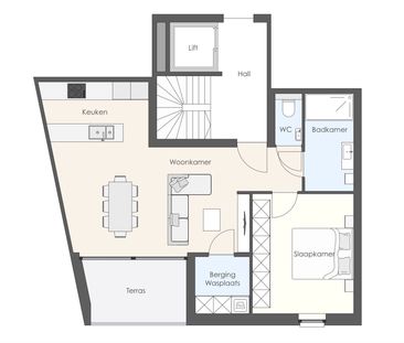 Appartement met 1-slaapkamer, ruim terras en parkeerplaats - Foto 5