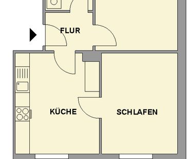 Am Stadtrand gelegene 2-Raum-Altbauwohnung mit Gartennutzung - Foto 4