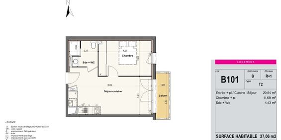 Location Appartement 2 pièces 37m² BISCARROSSE 40600 - Photo 3