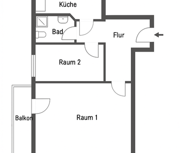 Schöne 2-Zimmer Wohnung mit Balkon nähe S-Bhf Lankwitz zur Miete - Foto 1