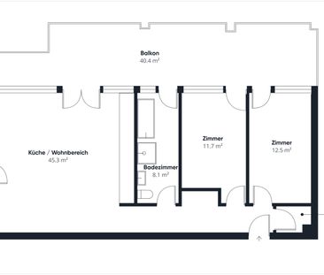3.5 Zimmer, 80 m², 1. Stock - Foto 6
