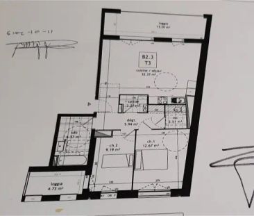 Location appartement 3 pièces - 71.47m² à Marquette-lez-lille (59520) - Photo 2