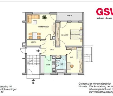 Helle 3-Zimmer-Wohnung mit Balkon - Ideal für Paare und kleine Fami... - Photo 3