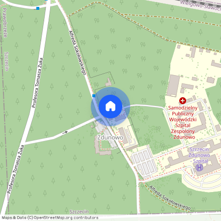 ul. Alfreda Sokołowskiego, Wielgowo-Sławociesze-Zdunowo, Prawobrzeże, Szczecin, zachodniopomorskie