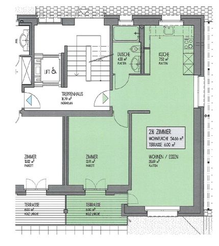 2.5 Zimmer, 55 m², 1. Stock - Photo 3