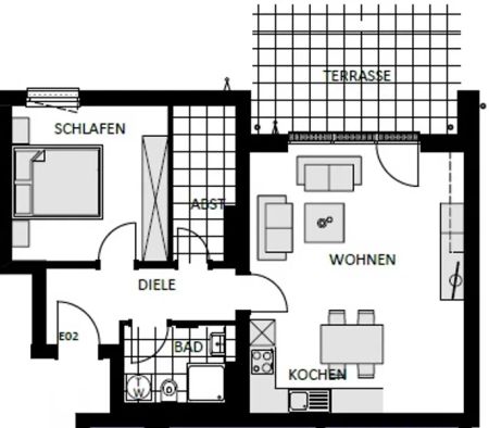 Gemütliche 2-Zimmer-Wohnung im Erdgeschoss mit Einbauküche und Terrasse - Photo 4