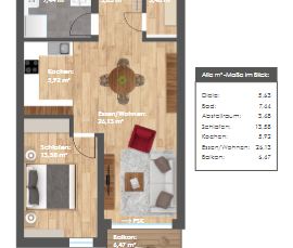 Pronájem bytu 2+1 • 66 m² bez realitkyLindlbergstrasse 18a, , Bavorsko - Photo 2