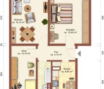 Badezimmer-Upgrade! 3-R.-WE m. Balkon in Löbau! - Photo 2