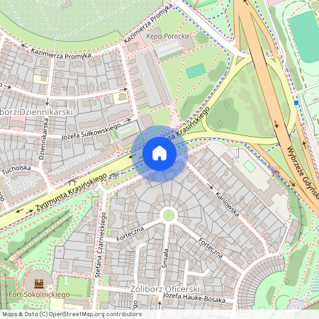 ul. Kajetana Koźmiana, Stary Żoliborz, Żoliborz, Warszawa, mazowieckie