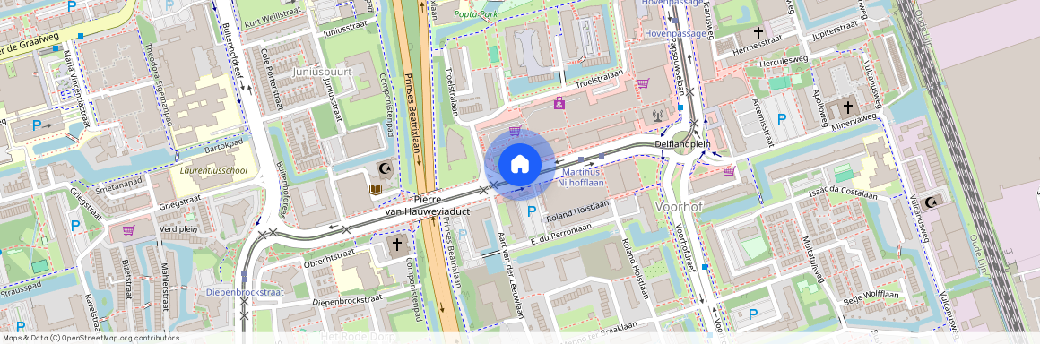 Poptahof-Zuid, 2624 ES, Martinus Nijhofflaan, Delft