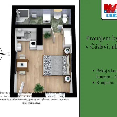 Pronájem bytu 1+kk, 27 m - Photo 1