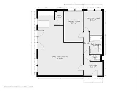 Appartement (C13) de +/- 95 m² entièrement repeint avec 2 chambres + cave (21) + garage fermé (18) - Photo 4